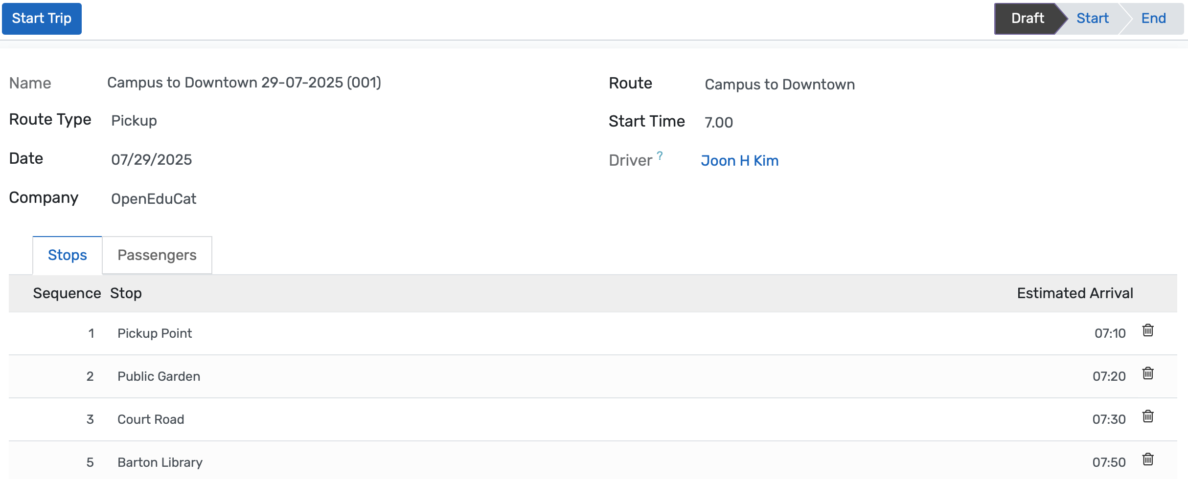 Automated scheduling, GPS tracking, instant notifications, route assignments, and trip logs for optimized campus transportation.